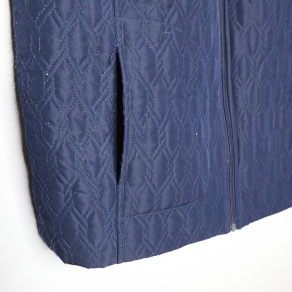 Alia Vest Lot x 2 | Lightweight Quilted Vests Black & Navy Diamond Zip Up Gilet - Picture 14 of 15